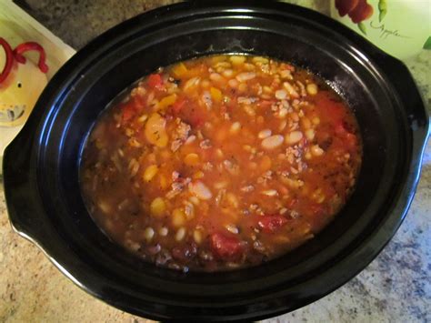 mediterranean inspired food  bean soup crock pot recipe