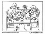 Kleurplaat Diner Coloring Kleurplaten Kleuteridee Thema Kiezen Familie Mijn Kramer Jaap sketch template