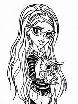 Coloriage Monster Ghoulia Yelps Owl sketch template