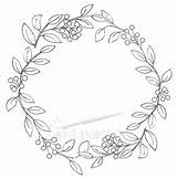 Wreath Fall Coloring Drawing Pages Leaf Embroidery Laurel Floral Leaves Kit Flower Wreaths Justpaintitblog Hand Patterns Designs Berry Paint Just sketch template
