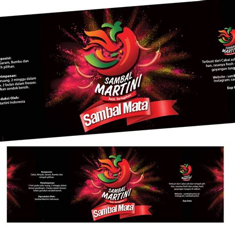 Sribu Label Design Desain Label Sambal Martini Desain Label Bumbu
