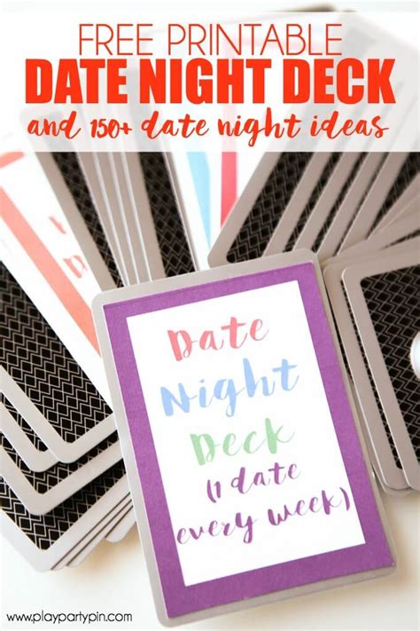Printable Date Night Deck And 150 Date Night Ideas Play