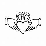 Claddagh Clip Drawing Clipground sketch template