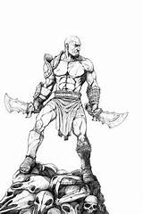 Kratos God War Drawings Drawing Desenho Draw Characters Cartoon Sketches Josh Herois Do Choose Board Anime Desenhos sketch template