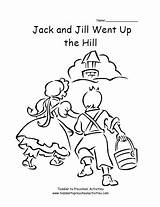 Jack Jill Coloring Pages Kids sketch template