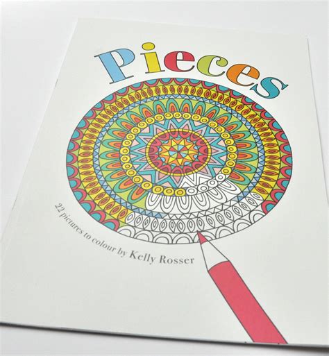 pieces colouring book   pp  hand drawn designs  kelly