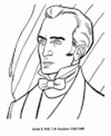 Polk James Coloring Pages Biography Facts Presidents sketch template