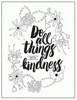 Kindness Coloring Pages Showing Colouring Adult Things Printables Printable Acts Color Do Print Everyone Getcolorings Popular Mandala Getdrawings Pano Seç sketch template