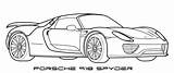 Porsche 918 Spyder F40 sketch template