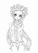 Coloriage Coloring Sureya Manga Thérapie Pages Femme Enfant Sta Sh Fille Dessin Drawing sketch template