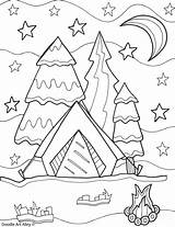 Coloring Pages Summer Doodle Printable Kids Alley Camping Beautifully sketch template