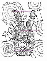 Hippie Colouring Friends sketch template