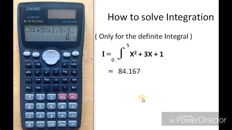 solve  integration  calculator casio fx ms  calculator king youtube