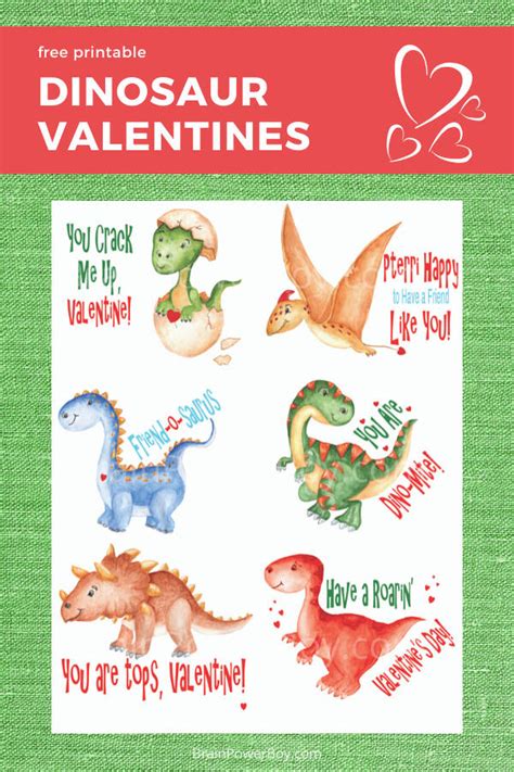 printable dinosaur valentines   print dinosaur valentines