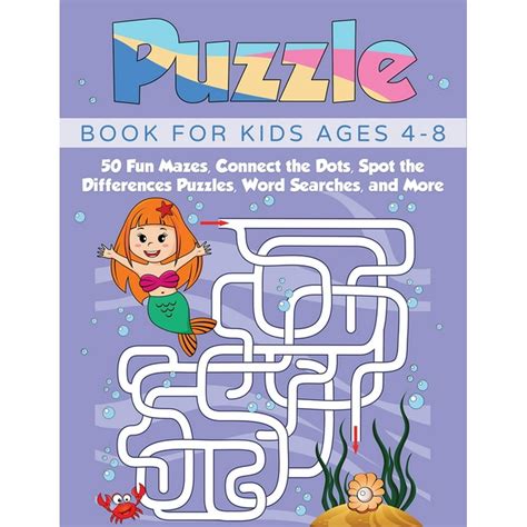 puzzle book  kids ages    fun mazes connect  dots spot  differences puzzles