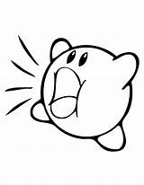 Kirby Coloring Pages Printable Super Waddle Dee Sucking Smash Color Print Kids Mario Sticker Vinyl 塗り絵 Decal Trending Days Last sketch template