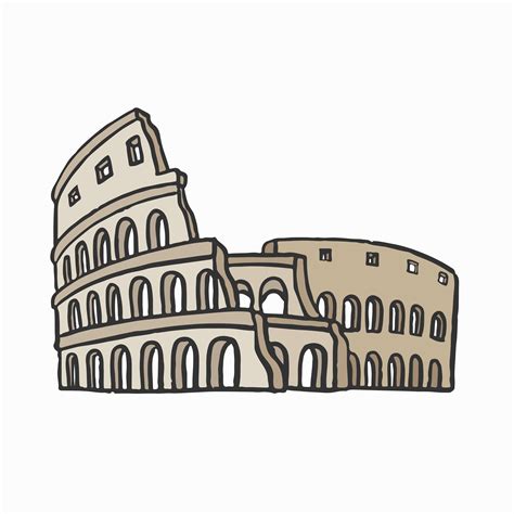 ancient roman colosseum graphic illustration   vectors