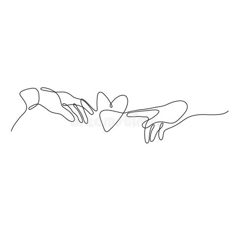 woman  heart love symbol continuous hand drawn minimalism