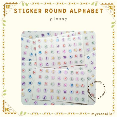 jual stiker huruf aesthetic abjad stiker alphabet deco tumblr sticker alphabet dots indonesia