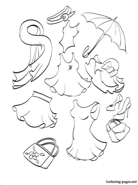summer clothing coloring page coloring pages