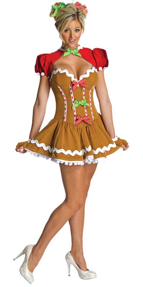cute gingerbread festive food ladies fancy dress halloween