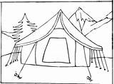 Coloring Pages Camping Tent Color Print Printable sketch template