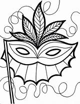 Mardi Gras Coloring Pages Adults Printable Mask sketch template