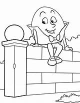 Coloring Pages Outline Humpty Dumpty Nursery Rhymes Printable Colouring Rhyme Drawings Template sketch template
