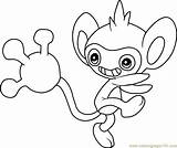 Aipom Oshawott Getcolorings Coloringpages101 sketch template