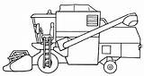 Coloring Combine Harvester Pages Color sketch template