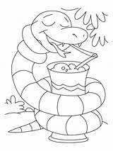 Coloring Pages Snake Boa Constrictor Anaconda Kids Printable Garter Color Loving Ice Cream Colouring Snakes Dkidspage Dinosaur Preschoolers Print Visit sketch template