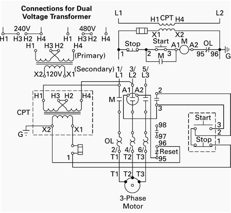 wiring  control power transformer  motor control circuits eep