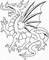 Drachen Dragons sketch template