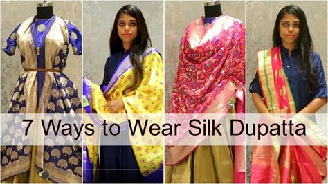 silk dupatta styles  wear  lehenga salwar suit
