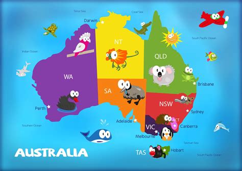 australian map  kids