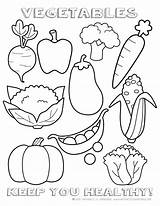 Coloring Pages Vegetable Vegetables Printable Color Healthy Sheet Tried Happinessishomemade Fruit sketch template