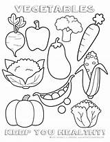 Vegetable sketch template