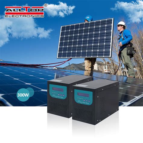 volt power inverter  grid   kw home solar panel system alltop