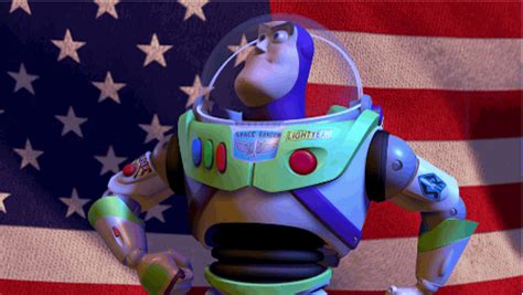 holiday disney pixar proud usa flag american america merica pride buzz toystory patriotic
