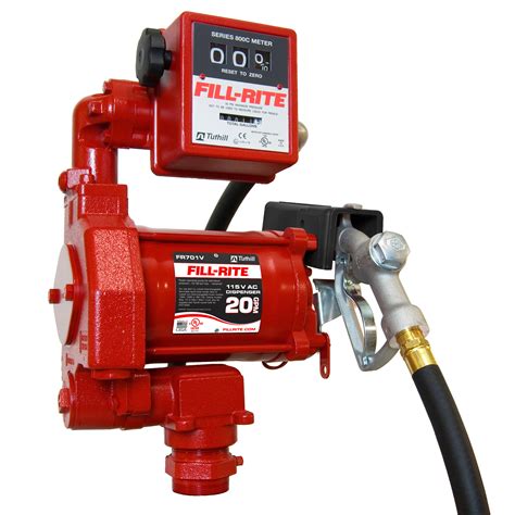 fill rite frv  volt fuel transfer pump  manual nozzle  gpm red  ebay