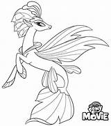 Coloring Pony Little Pages Movie Queen Novo Mermaid Printable Seapony Color Scribblefun Colouring Orchard Horse Print Disney Choose Board Getcolorings sketch template
