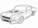 Ford Drawing Mustang Gt Shelby Gt500 Car Sheet Brand Coloring Pages Kids sketch template