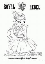 Coloring Swan High Duchess Ever After Pages Colouring Color Duches Drawing Princess Sheets Everafter Books Halloween Popular Printable Animation Worksheets sketch template
