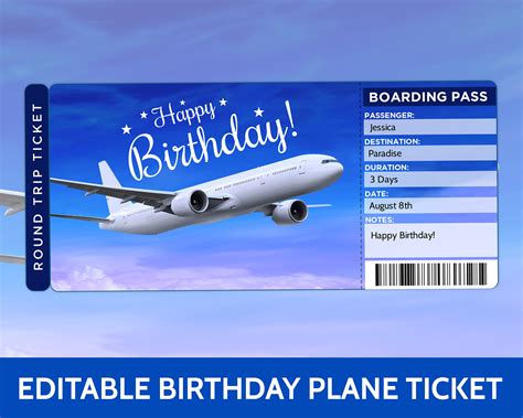 printable plane ticket template