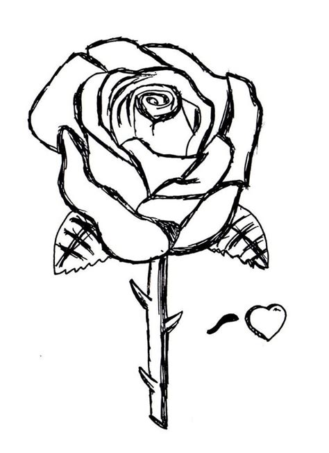 printable roses coloring pages  kids rose coloring pages