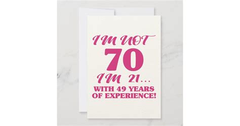 funny 70th birthday card zazzle