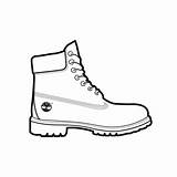 Timberland Boots Icons sketch template