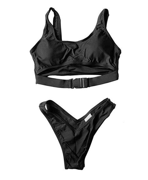 womens cheeky bikini swimsuit set with sexy sporty cami top and high
