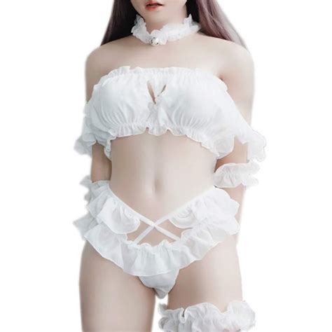 Sexy Anime Cute Cat Cosplay Costume Womens Sexy Open Chest