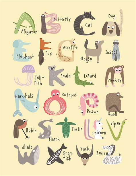 animal alphabet printable printable word searches